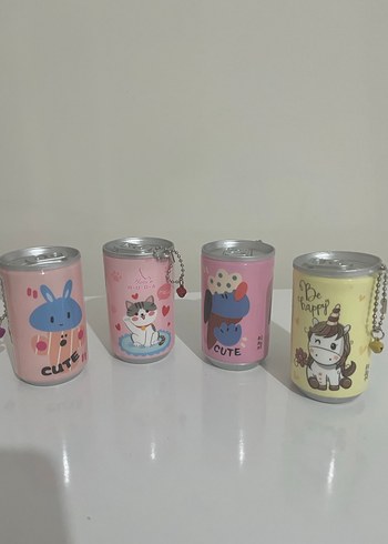 Pastel Renkli Sevimli Çocuk Islak Mendil Anahtarlık - Görsel 2