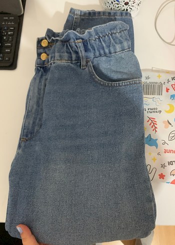 LC Waikiki Düğmeli Fit Mavi Midi Kot pantolon