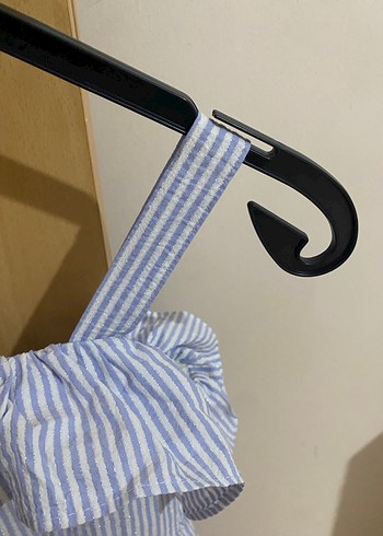 Mavi Çizgili Mini Bohem Elbise - Görsel 3