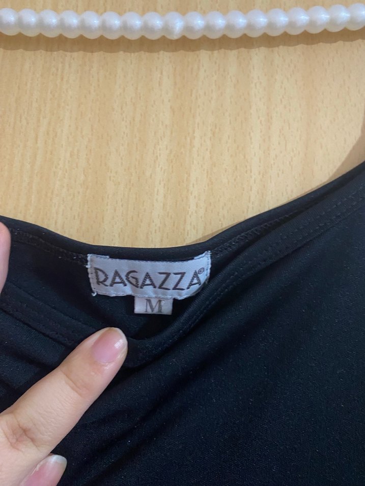 Dantelli Siyah dar  Uzun Askılı Elbise - Görsel 2