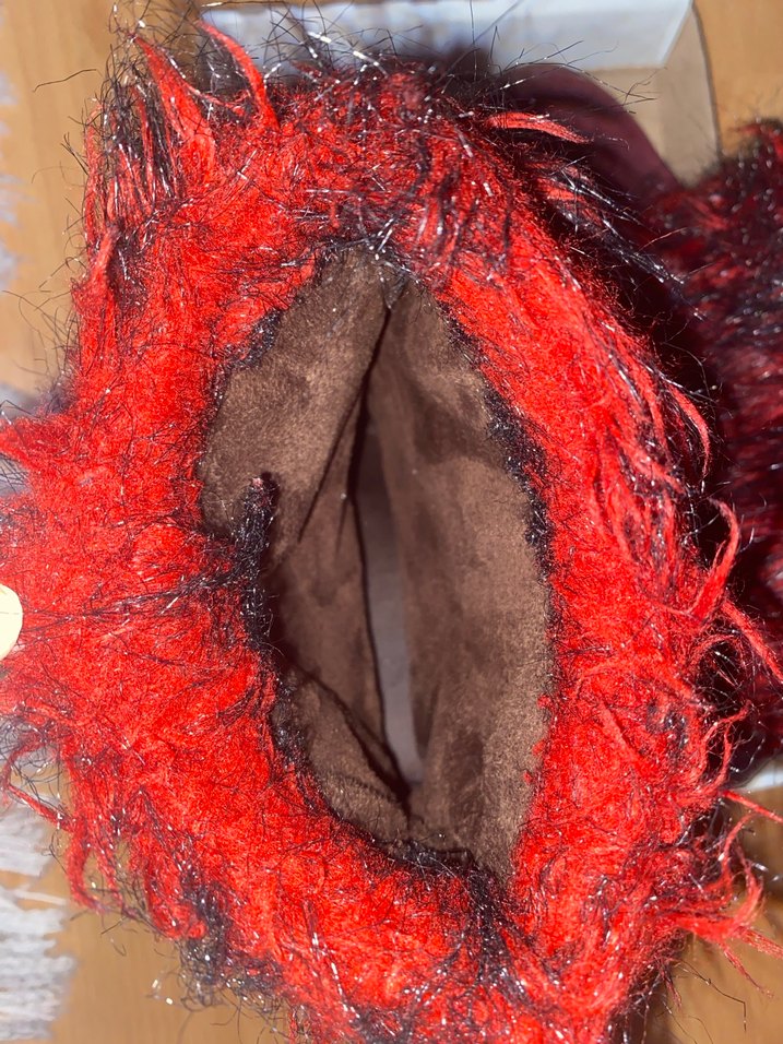 Bordo Kürklü Yün Kadın Topuklu Bot - Görsel 5