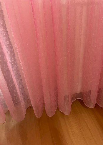 Pembe Pastel Düz Modern Tül Perde - Görsel 9