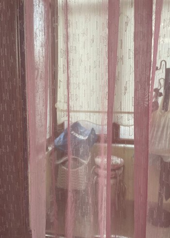 Pembe Pastel Düz Modern Tül Perde - Görsel 5