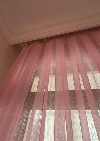 Pembe Pastel Düz Modern Tül Perde - Görsel 8