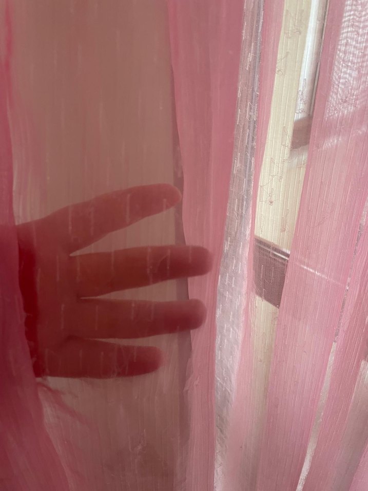 Pembe Pastel Düz Modern Tül Perde - Görsel 4