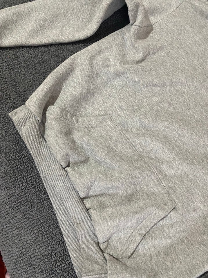 Gri Kapüşonlu Kadın Sweatshirt - Görsel 4