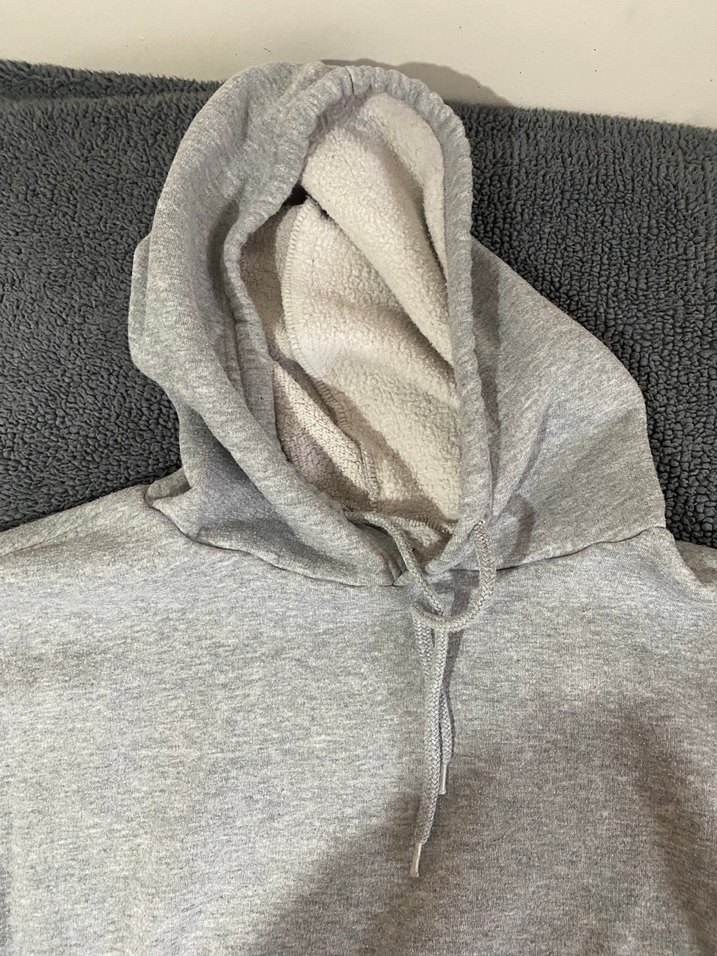 Gri Kapüşonlu Kadın Sweatshirt - Görsel 2