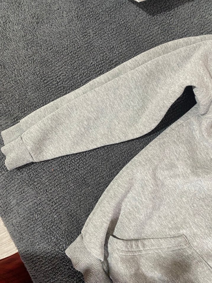 Gri Kapüşonlu Kadın Sweatshirt - Görsel 3