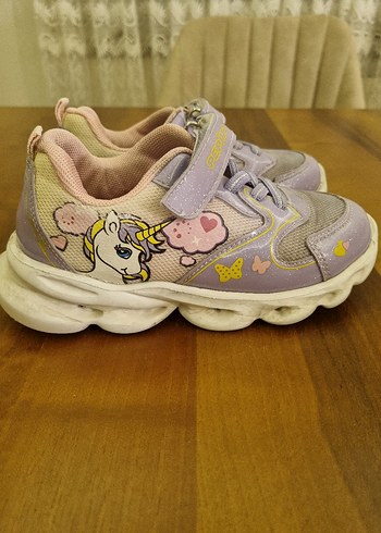 Kız Çocuk Mor Unicorn Desenli Spor Ayakkabı - Görsel 3