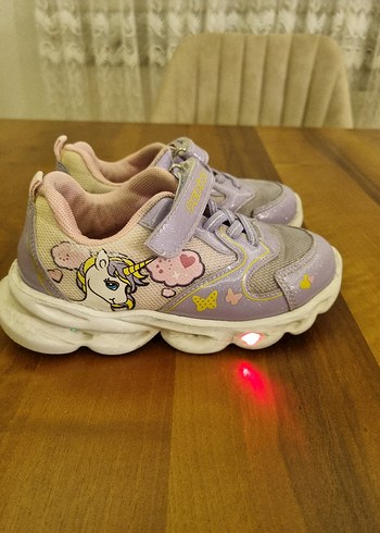 Kız Çocuk Mor Unicorn Desenli Spor Ayakkabı - Görsel 2