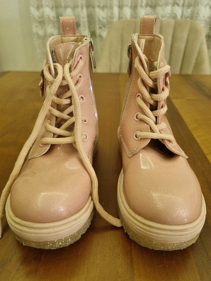 Pembe Parlak Kız Çocuk Botu - Görsel 4