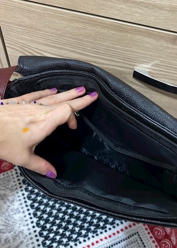 Siyah Deri Omuz Çantası - Görsel 3