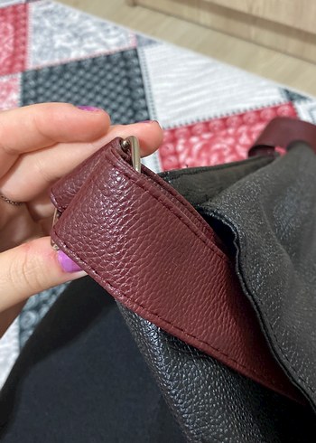 Siyah Deri Omuz Çantası - Görsel 4