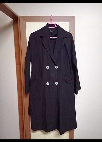 diğer Beden siyah Renk Minik terzi oversize trençkot