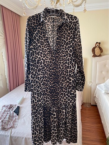 Hm leoparlı elbise