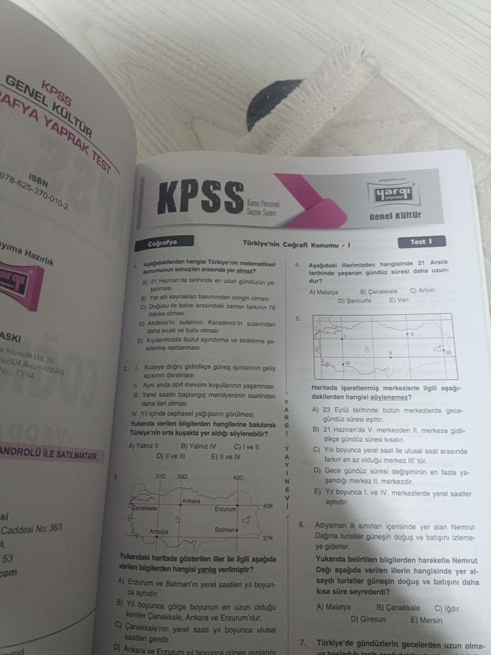 2024 KPSS Coğrafya Yaprak Testi  Çek Koparılmaz — görsel 2/2