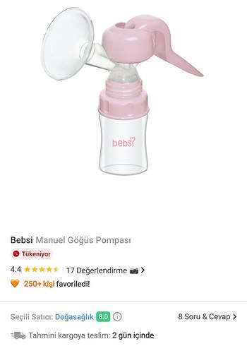 Bebsi Pembe Manuel Göğüs Pompası