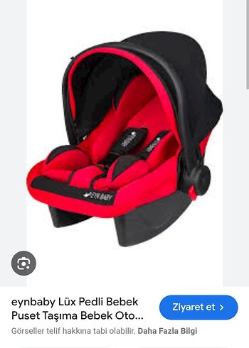 eynBaby Kırmızı Lüx Bebek Oto Koltuğu