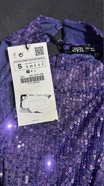 Zara payetli bluz