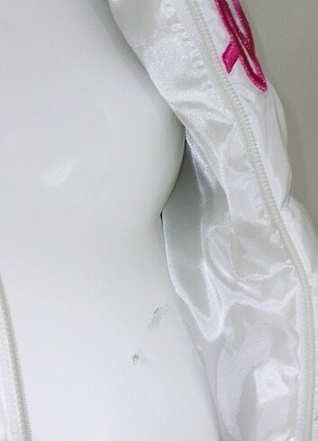 Barbie Crop Şişme Yelek Beyaz Pembe - Görsel 5