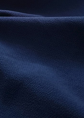 Midi Elbise V Yaka Beli İpli Lacivert - Görsel 7