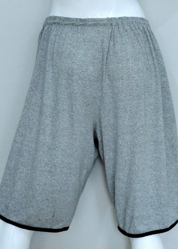 Gri Şort Günlük Rahat Yanları Cepli - Görsel 7