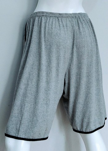 Gri Şort Günlük Rahat Yanları Cepli - Görsel 8