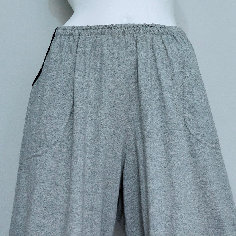 Gri Şort Günlük Rahat Yanları Cepli - Görsel 5