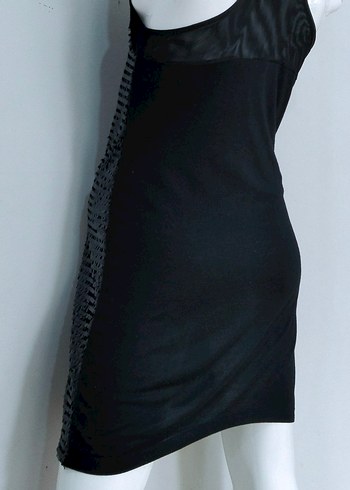 Payetli Askılı Siyah Elbise Mango - Görsel 7