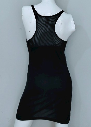 Payetli Askılı Siyah Elbise Mango - Görsel 6