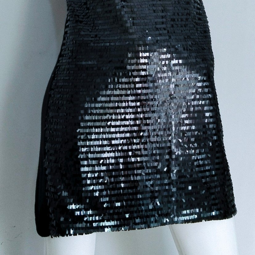 Payetli Askılı Siyah Elbise Mango - Görsel 5