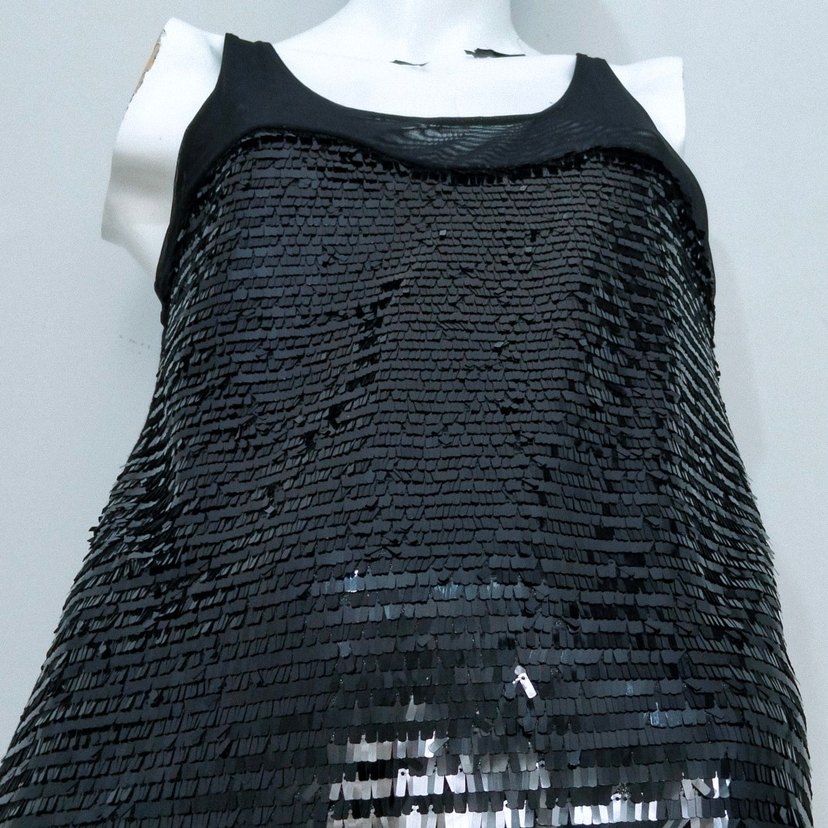 Payetli Askılı Siyah Elbise Mango - Görsel 2