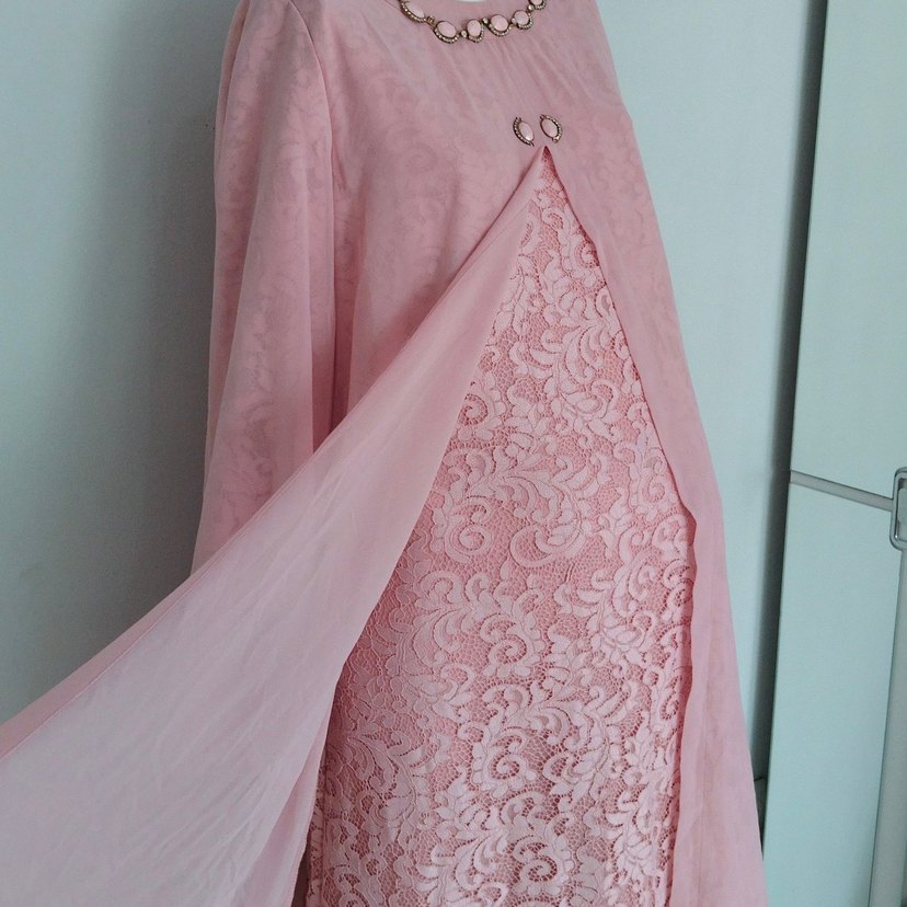 Tesettür Abiye Tül Pelerin Taşlı Etekli - Görsel 3