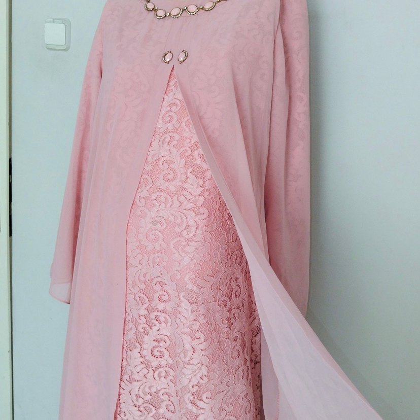 Tesettür Abiye Tül Pelerin Taşlı Etekli - Görsel 2