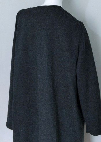 Gri Uzun Geniş Hırka 4 Beden Uzun Kollu - Görsel 7