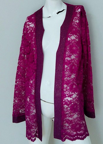 Abiye Ceket Güpürlü Dantelli Şık Taşlı - Görsel 2