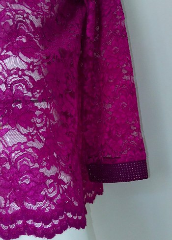 Abiye Ceket Güpürlü Dantelli Şık Taşlı - Görsel 6