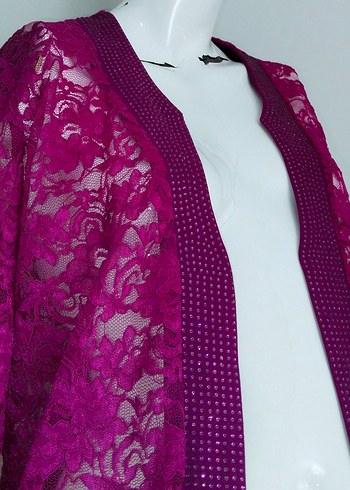 Abiye Ceket Güpürlü Dantelli Şık Taşlı - Görsel 5