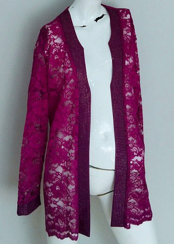 Abiye Ceket Güpürlü Dantelli Şık Taşlı - Görsel 3