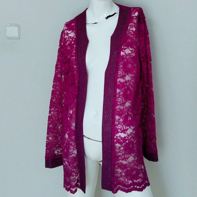 Abiye Ceket Güpürlü Dantelli Şık Taşlı - Görsel 2