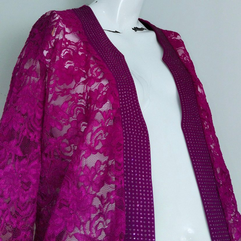 Abiye Ceket Güpürlü Dantelli Şık Taşlı - Görsel 5