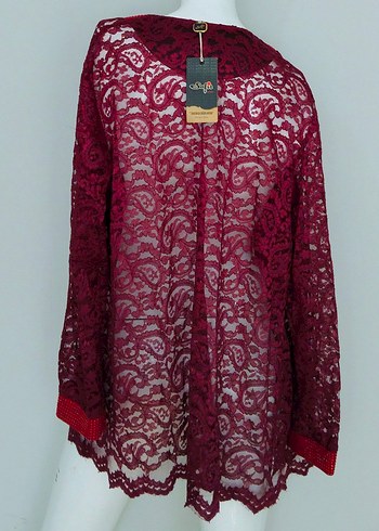 Abiye Ceket Güpürlü Dantelli Şık Taşlı - Görsel 7