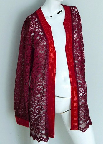 Abiye Ceket Güpürlü Dantelli Şık Taşlı - Görsel 2