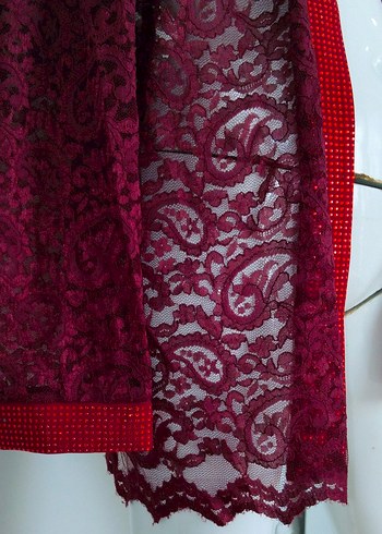 Abiye Ceket Güpürlü Dantelli Şık Taşlı - Görsel 4