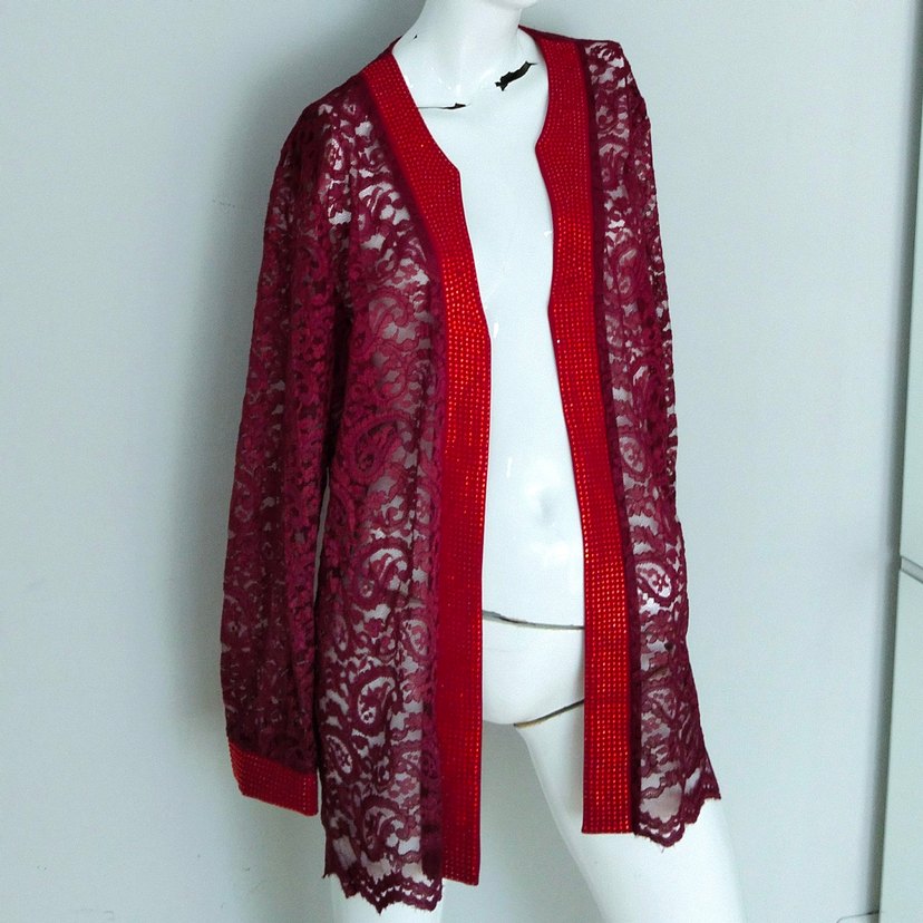 Abiye Ceket Güpürlü Dantelli Şık Taşlı - Görsel 2