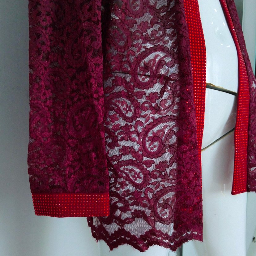 Abiye Ceket Güpürlü Dantelli Şık Taşlı - Görsel 4