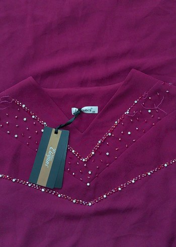 Tesettür Abiye Tül ve Taş Detaylı Etekli - Görsel 8