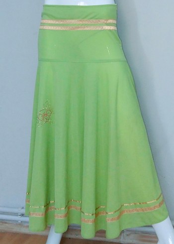 Tesettür Tül Etek Tatlı Açık Yeşil Kloş - Görsel 3