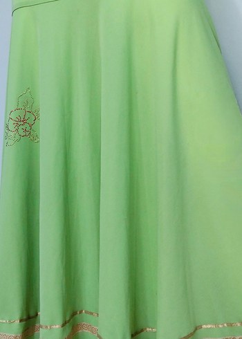 Tesettür Tül Etek Tatlı Açık Yeşil Kloş - Görsel 6