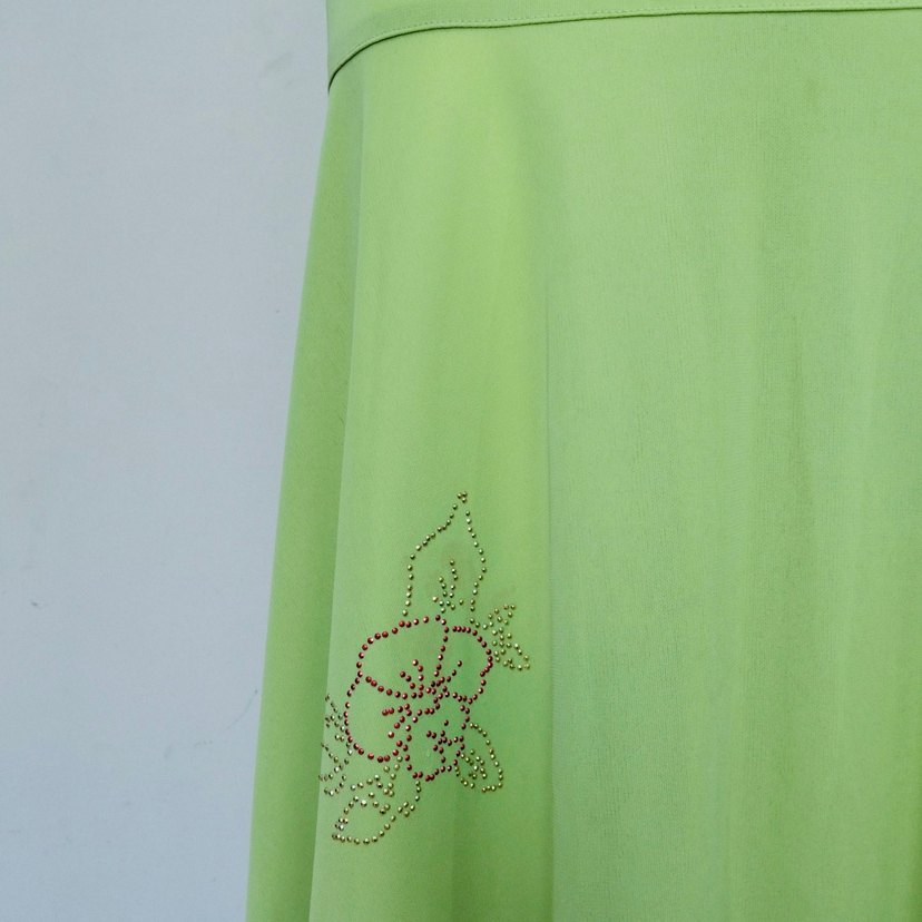 Tesettür Tül Etek Tatlı Açık Yeşil Kloş - Görsel 4